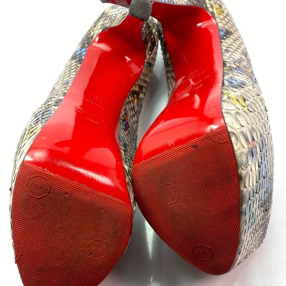 🌷❤️‍🔥SPRING SALE 🔥 FINAL PRICE🌷💥Christian Louboutin Highness 160 Python 40 - Picture 6 of 7